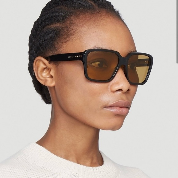 NEW AUTHENTIC GUCCI BLACK SUNGLASSES GUCCI BLACK UNISEX EYEWR - Picture 4 of 6
